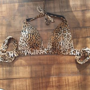 Victoria Secret leopard bikini top! 2 cup FIRM